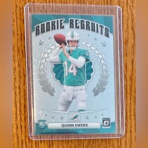 🔥 Quinn Ewers Rookie Card 2025 Donruss Optic Rookie Recruits RC #15 Dolphins 🔥